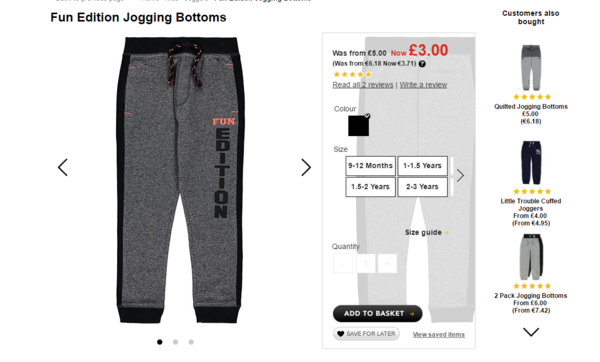 asda mens umbro joggers